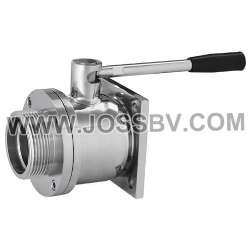 Stainless Steel Sanitary Flange Type Ball Valve For Brewing